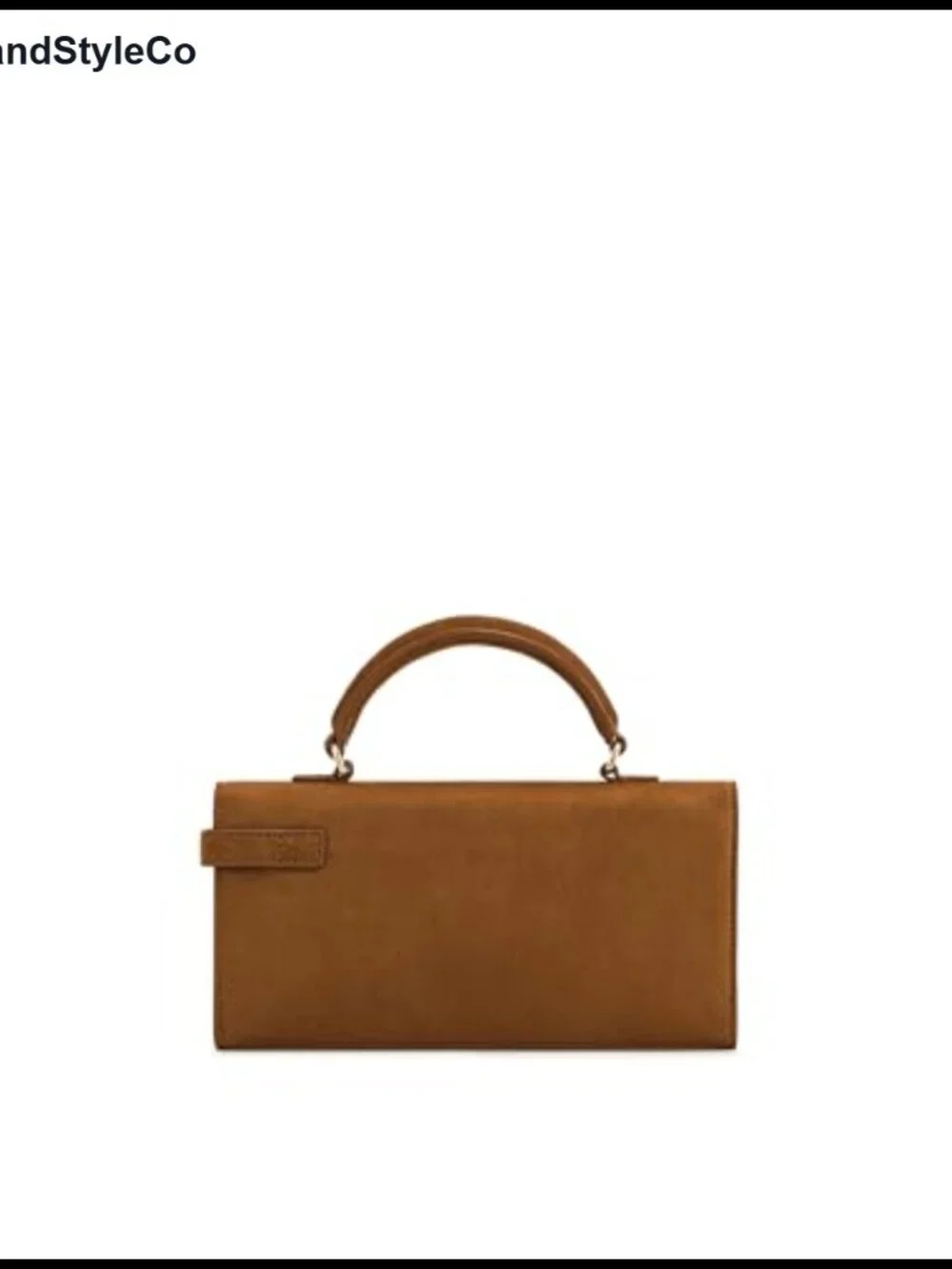 Faux Suede Top Handle Satchel Bag Crossbody Detachable Strap Gold Hardware